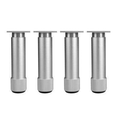 Sonakia Adjustable Sofa Legs, Silver Aluminum Alloy, 20 cm/8 in, 4-Pack