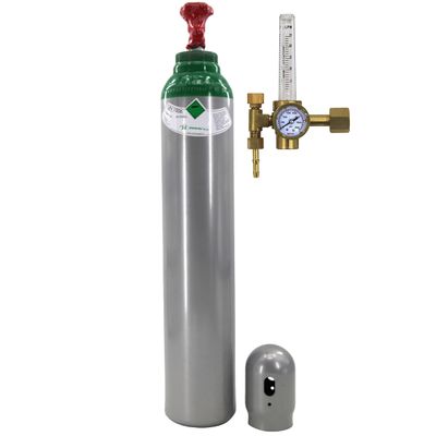8 L Argon 4.8 Gas Cylinder with Regulator and Rotameter