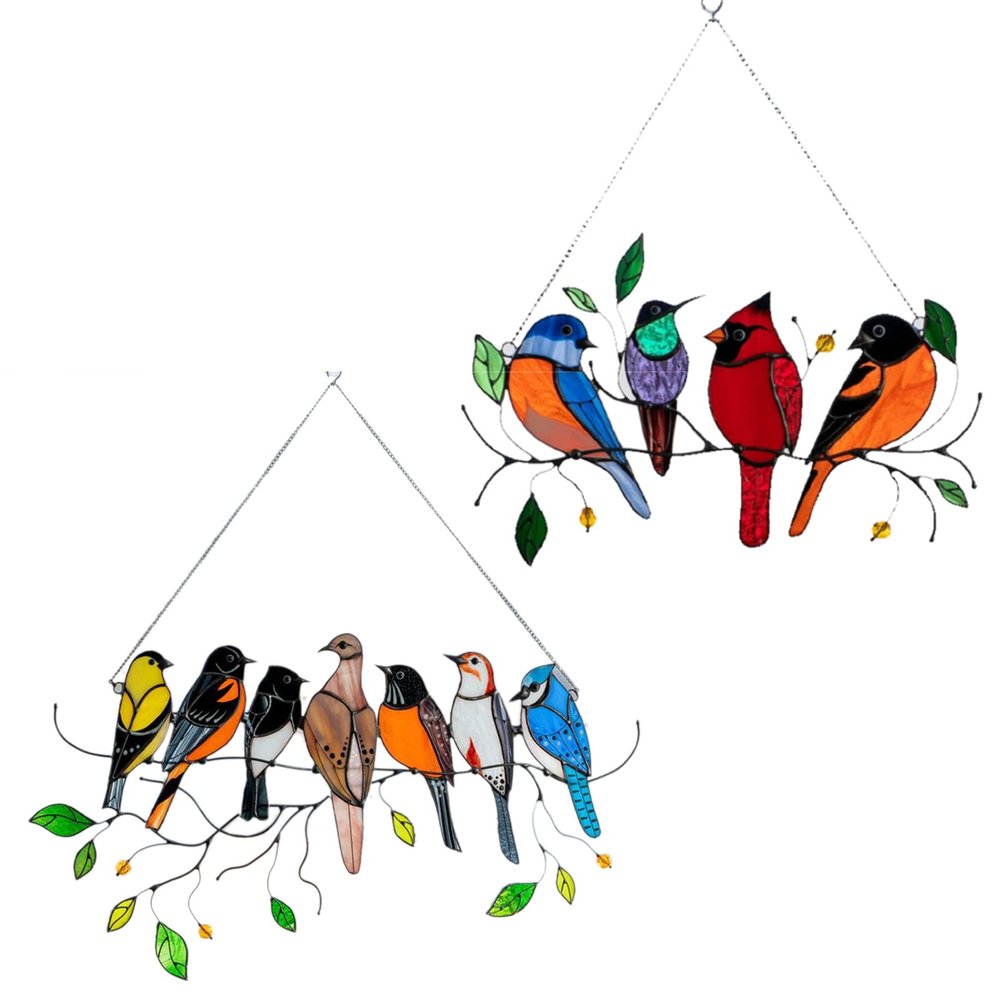 Colorful Bird Suncatcher Window Ornament