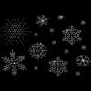 FINGERINSPIRE 2-Pc. Snowflake Rhinestone Iron-On Transfers, 16 Snowflakes view 1