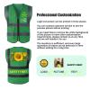 Shmimy 10-Pack Custom Logo Breathable Mesh Reflective Safety Vests, ANSI Class 2, 4 Pockets, Zipper, High Visibility Construction Uniform view 2