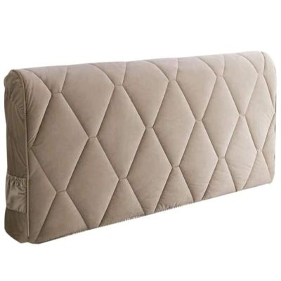 Stretch Velvet Headboard Cover, Brown, 220 cm