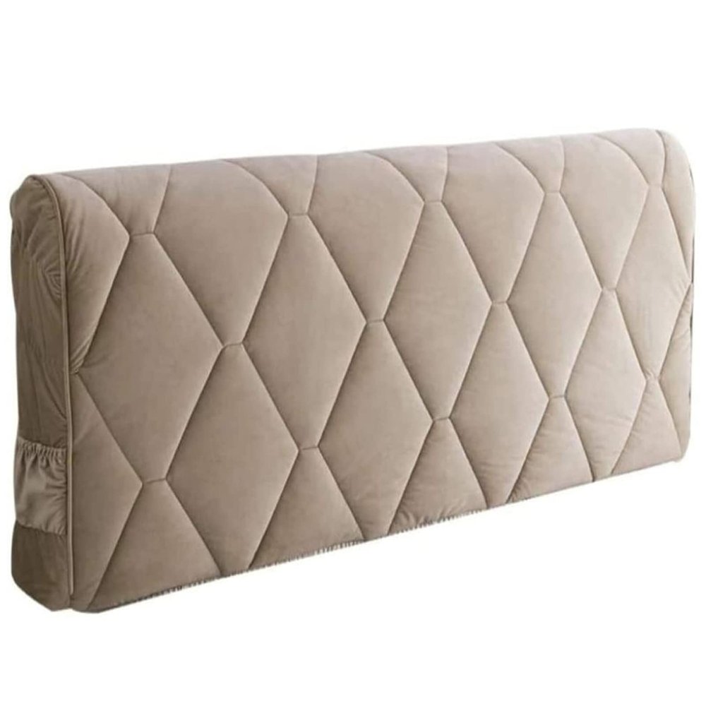 Stretch Velvet Headboard Cover, Brown, 220 cm