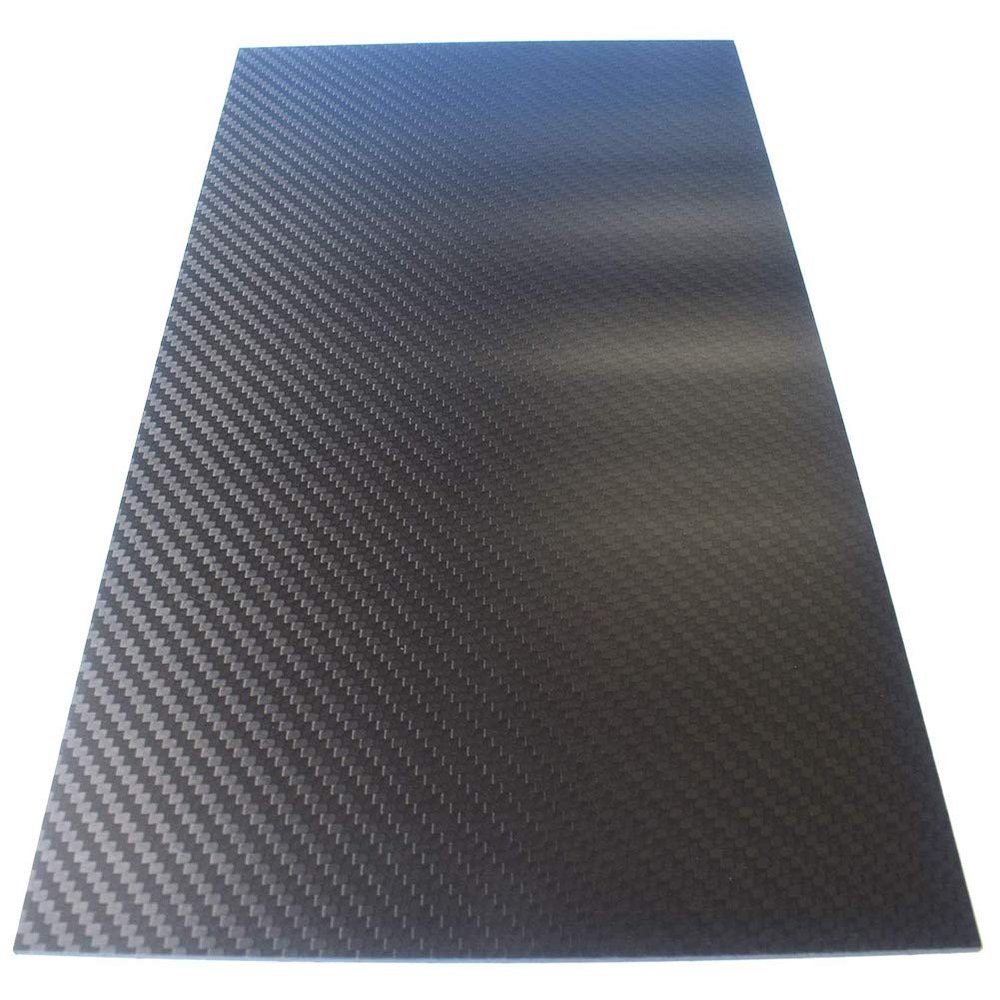 BAIWANLIN 3K Carbon Fiber Plate, Black Twill Matte, 4 mm, 200 x 250 mm