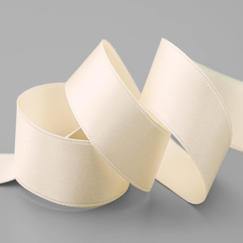 finemark 3m x 25mm Satin Ribbon Cream Ivory (104)