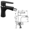 Algeo Black Bidet Mixer Faucet, Matte Black view 2