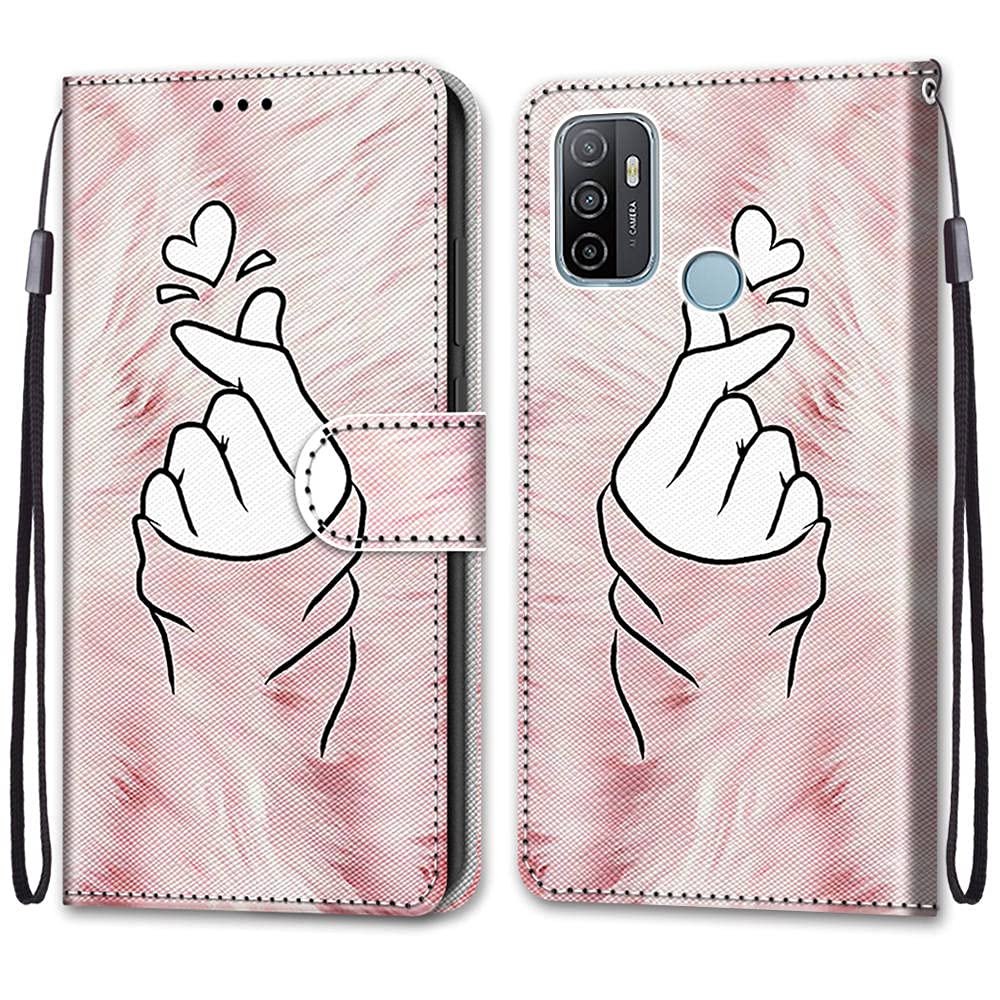 ShinyCase Leather Wallet Flip Case for Oppo A53s/A53 2020/A32/A33 2020 - Love Show