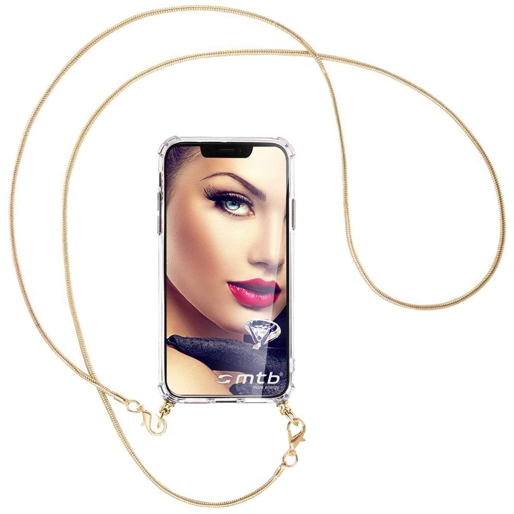 mtb more energy Phone Lanyard Case for Motorola Moto G50 (6.5 in) – Snake Gold Metal Chain, Anti-Shock TPU