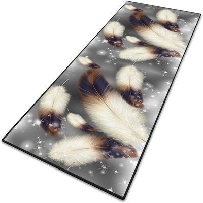 MENGH Hallway Runner Rug, Geometric Pattern, 6 mm Low Pile, Custom Length, 60 x 140 cm