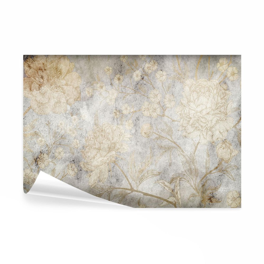 decomonkey Abstract Flower Photo Wallpaper, 100 x 70 cm, Plant Ornament Design