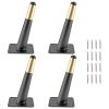 Seimneire Angled Tapered Metal Furniture Legs, Matte Black and Gold-Colored, 4-Pack view 1