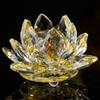 1-Piece K9 Crystal Glass Lotus Flower Figurine, White, 8 cm view 3
