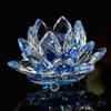 1-Piece K9 Crystal Glass Lotus Flower Figurine, White, 8 cm view 4