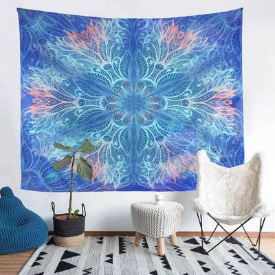 Homemissing Bohemian Floral Mandala Wall Tapestry for Kids, 148 x 200 cm