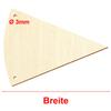 Wooden Pennant V5 – Craft Decor, 5–50 cm, Pack of 50, Width: 28 cm view 3