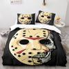 NICHIYOBI Jason Voorhees Duvet Cover Set – Microfiber, 3D Digital Print, 3-Piece, Single, 135 x 200 cm + 80 x 80 cm view 1