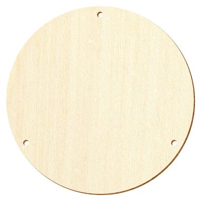 Wooden Disc with 3 Holes, 26 cm, Pack of 50