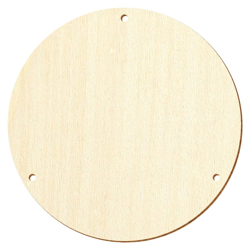 Wooden Disc with 3 Holes, 26 cm, Pack of 50