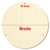 Wooden Disc with 3 Holes, 26 cm, Pack of 50 view 3