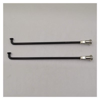60 Black J-Bend Motorcycle and Bicycle Spokes, 8 Gauge, 304 Stainless Steel, 4.0 mm, 133 mm