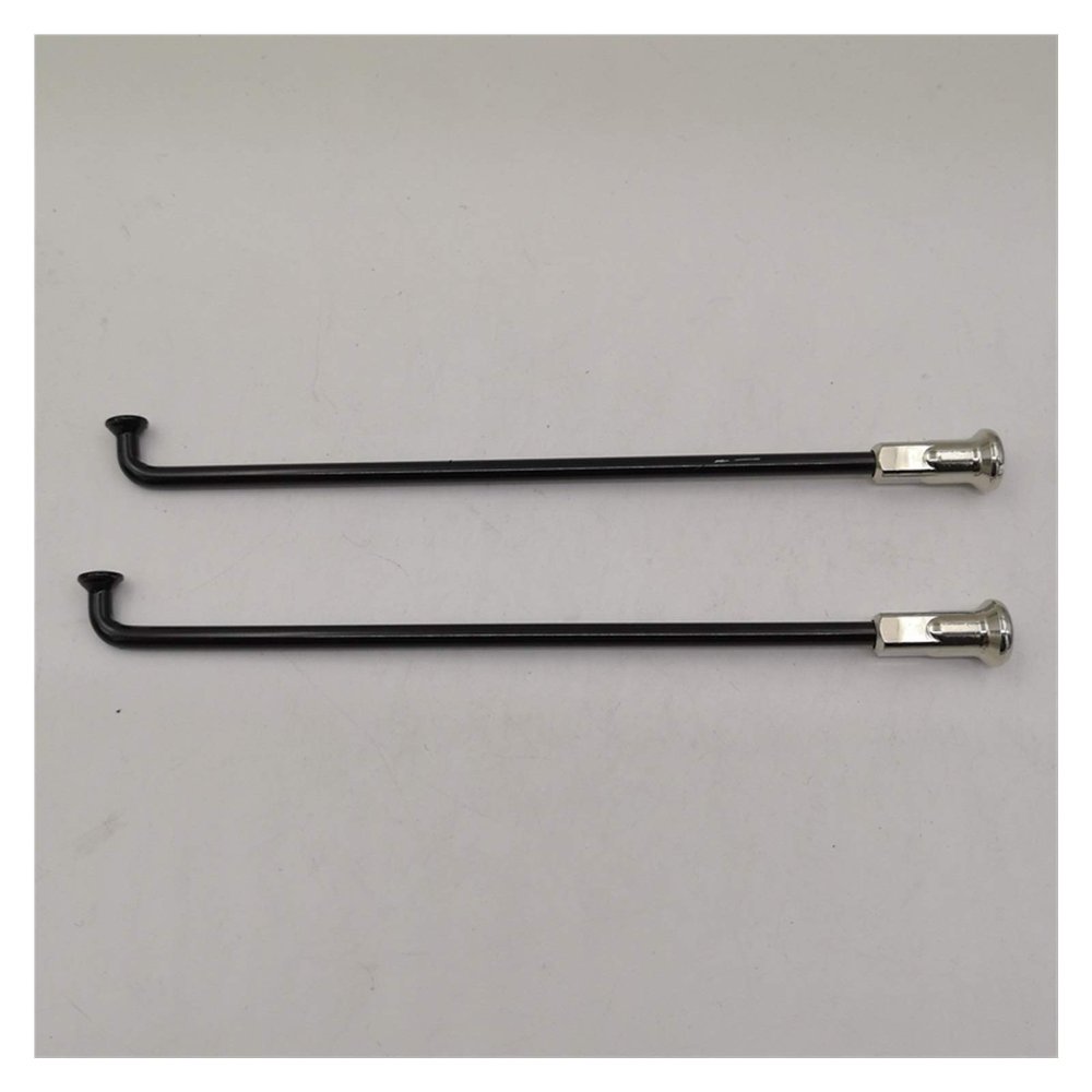 60 Black J-Bend Motorcycle and Bicycle Spokes, 8 Gauge, 304 Stainless Steel, 4.0 mm, 133 mm