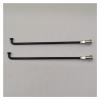 60 Black J-Bend Motorcycle and Bicycle Spokes, 8 Gauge, 304 Stainless Steel, 4.0 mm, 133 mm view 1
