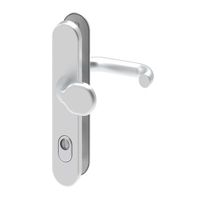 BASI Aluminum F1 Door Security Fitting for House Doors, 50–70 mm, Lever Handle, Cylinder Cover, Knob Set