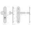 BASI Aluminum F1 Door Security Fitting for House Doors, 50–70 mm, Lever Handle, Cylinder Cover, Knob Set view 4