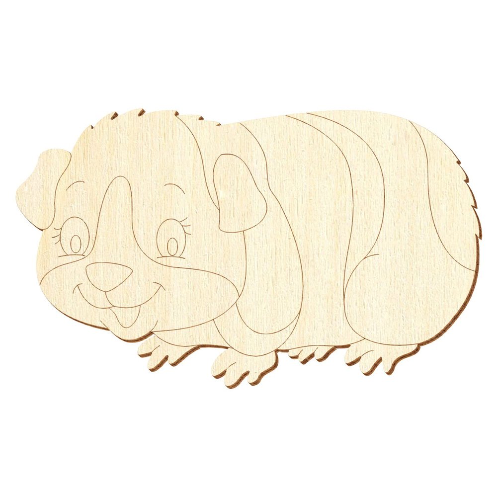 Wooden Guinea Pig V2 – Decorative Craft, 5–50 cm, Pack of 50, 45 cm Wide