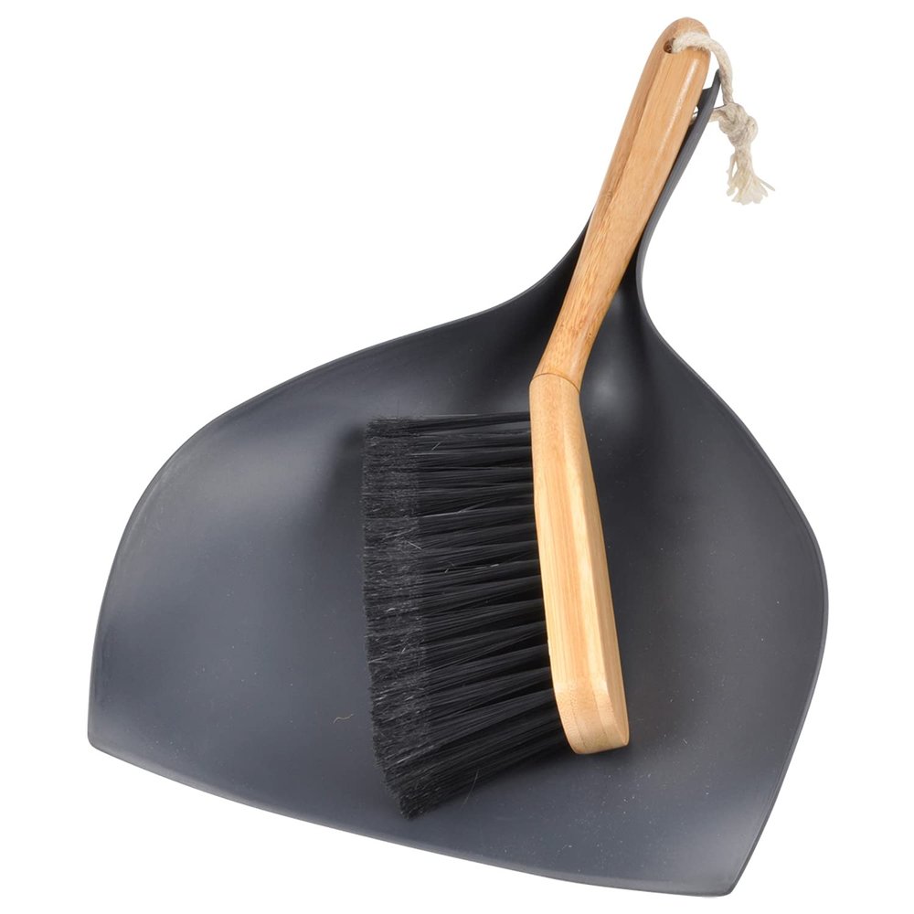MACOSA HOME Black Dustpan and Brush Set