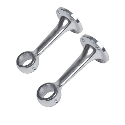 MS Heavy-Duty Closet Rod Brackets for 25 mm Round Rods, Chrome-Plated Metal, Pair (Center Support)