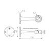 MS Heavy-Duty Closet Rod Brackets for 25 mm Round Rods, Chrome-Plated Metal, Pair (Center Support) view 2