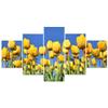 MPPSU Yellow Tulip 5-Piece Framed Canvas Wall Art, 150 × 80 cm view 1