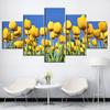 MPPSU Yellow Tulip 5-Piece Framed Canvas Wall Art, 150 × 80 cm view 2