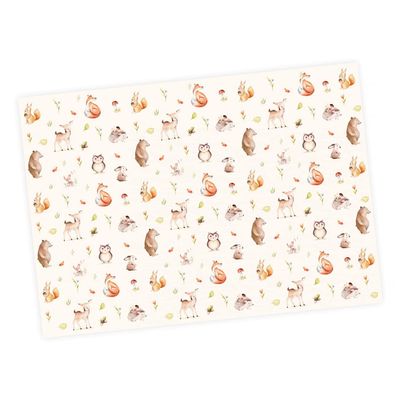 5 Sheets of Gift Wrap, 84.1 x 59.4 cm Each, for Children's Birthday Gifts (Woodland Animals)