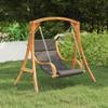 vidaXL Bentwood Hanging Chair Without Stand with Cushion view 2