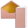 75-Piece DIN Long Folding Card Set with Gold-Lined Envelopes and White Inserts, Antique Pink, 4.13 x 8.27 in view 1