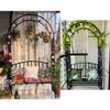 ZH-1 Nordic Metal Garden Arbor Bench for 2, Black and White view 3