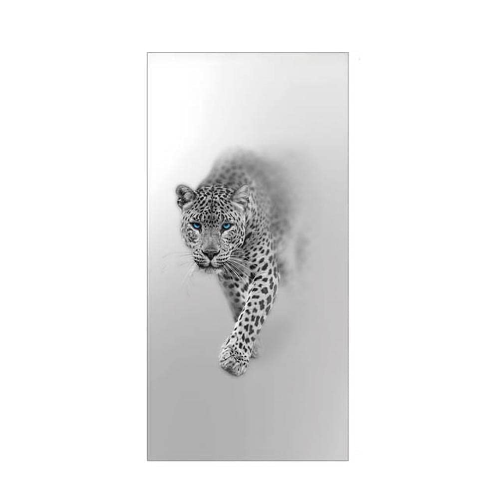 Tiger and Lion Landscape Window Film, Self-Adhesive Privacy Film, 50 x 200 cm