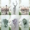 Tiger and Lion Landscape Window Film, Self-Adhesive Privacy Film, 50 x 200 cm view 2