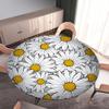 Round Washable Tablecloth, 150 cm, Elastic Lotus Effect, Outdoor 3D Daisy Print, for 130–140 cm Tables view 3