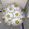 Round Washable Tablecloth, 150 cm, Elastic Lotus Effect, Outdoor 3D Daisy Print, for 130–140 cm Tables view 4