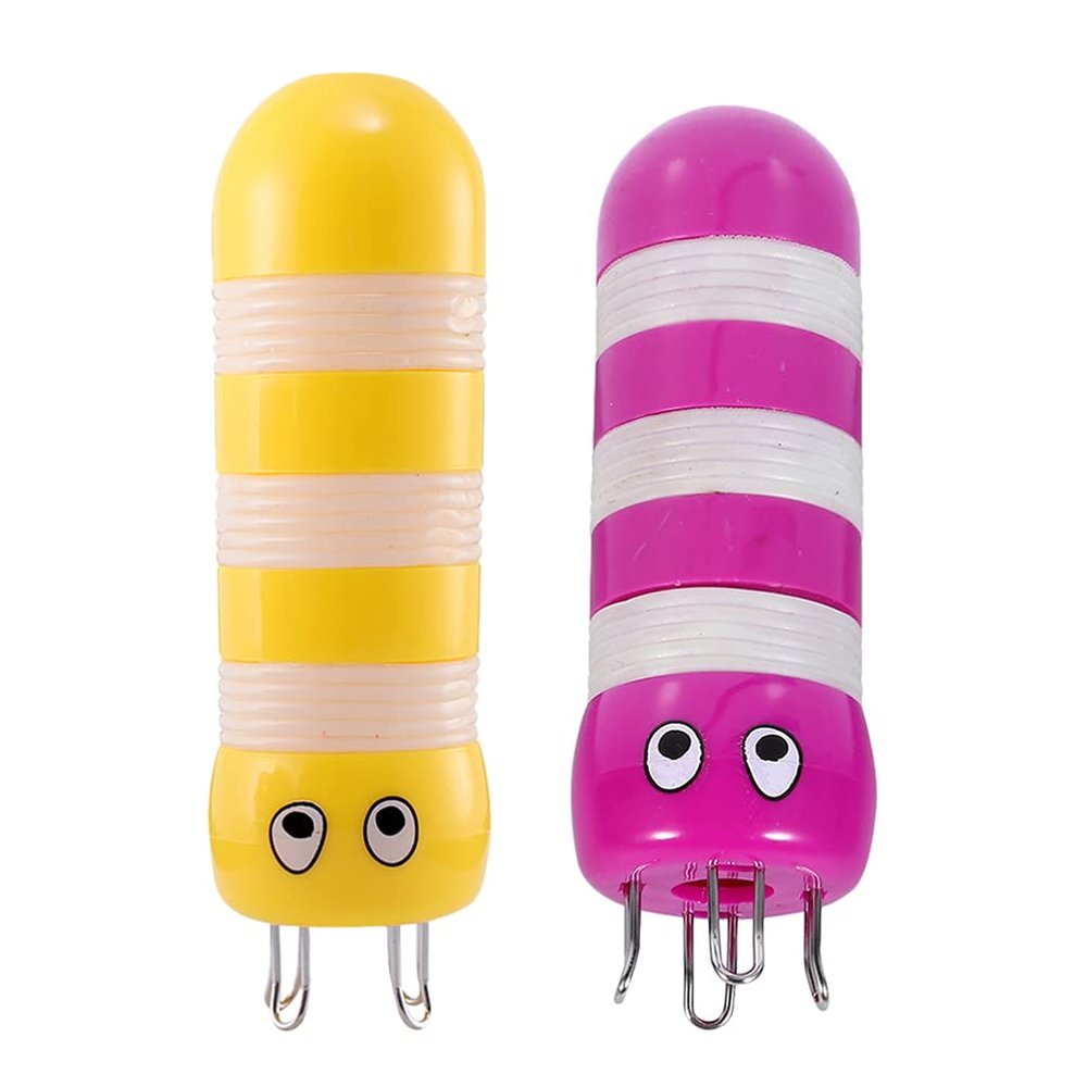 EXCEART Plastic French Knitter Set, 2-Piece DIY Knitting Tool Kit, Purple and Yellow