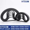 Shuxiang 2-Piece HTD3M Timing Belt, Lengths 228/231/234/237/240/243/246/227/40 mm, Widths 6/9/10/15 mm, Rubber Synchronous Belt view 2