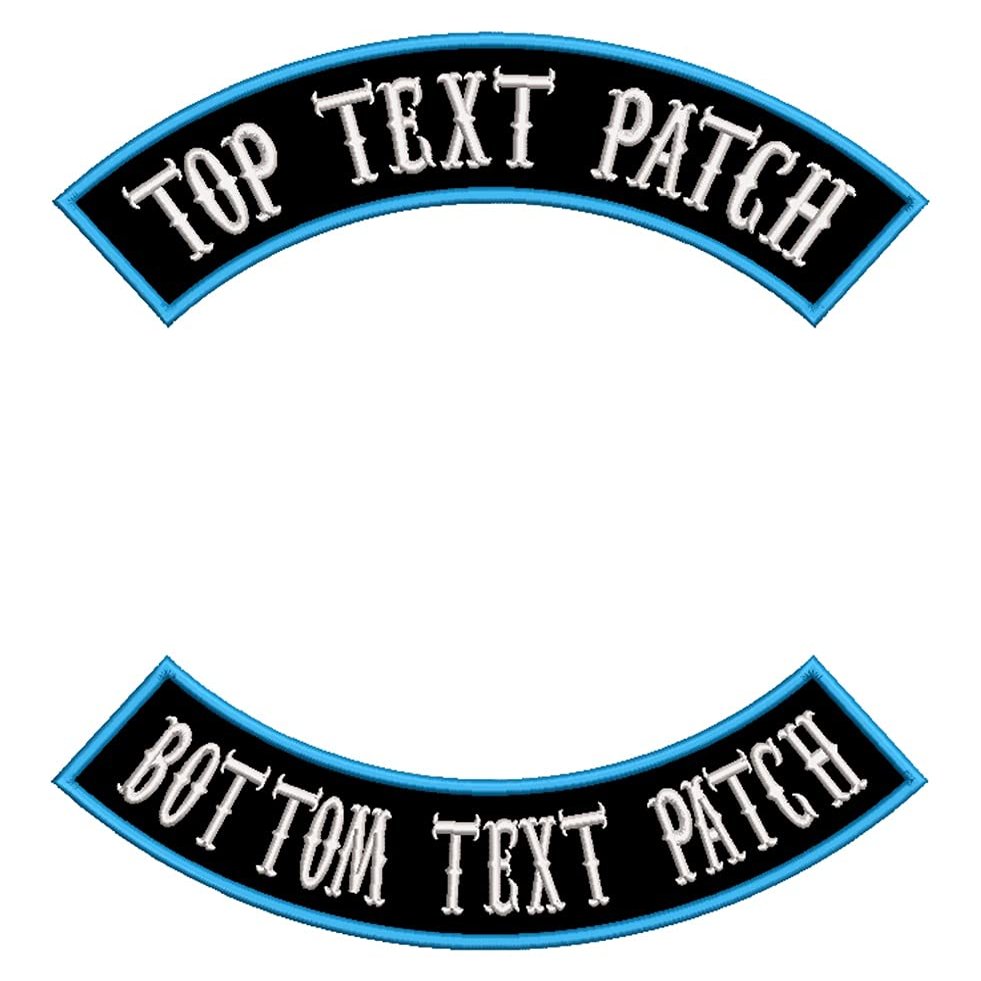 Dark Blue Sea 2-Piece Personalized Iron-On Patch Set