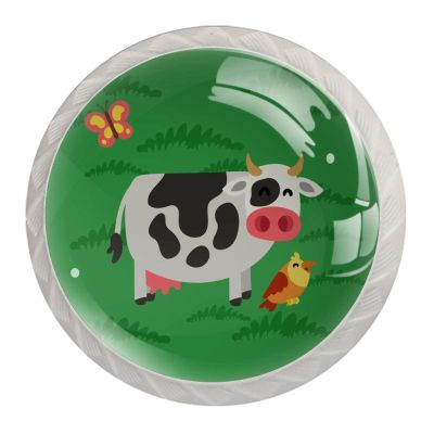 Cow Green Drawer Knobs, 4-Piece Set