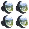 BestIdeas Round Drawer Knobs with Waterfall Landscapes, 4-Piece Set, for Kitchen, Dresser, Door, Cabinet view 2