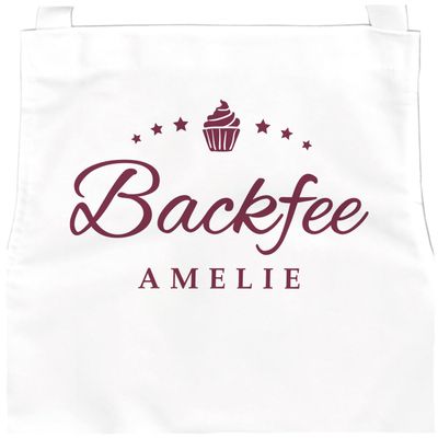 SpecialMe Personalized Kids’ Apron “Baking Fairy” with Name, White, Ages 6–10