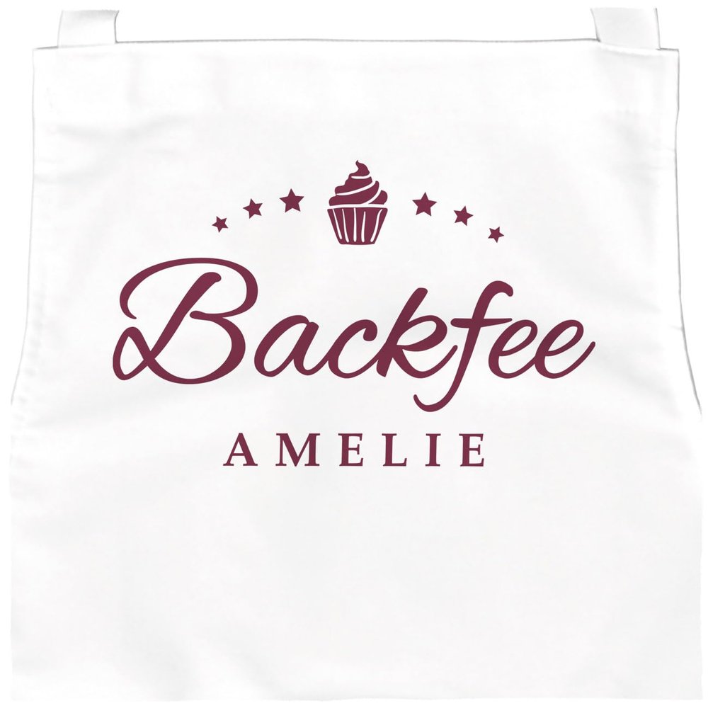 SpecialMe Personalized Kids’ Apron “Baking Fairy” with Name, White, Ages 6–10