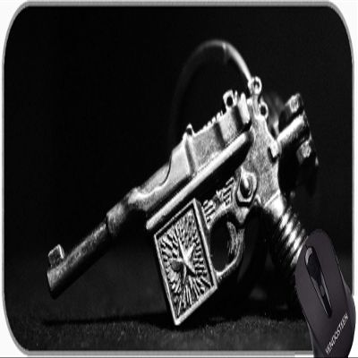 YENDOSTEEN XXL Gaming Mouse Pad, Extended, Guns & Ammunition Black and White